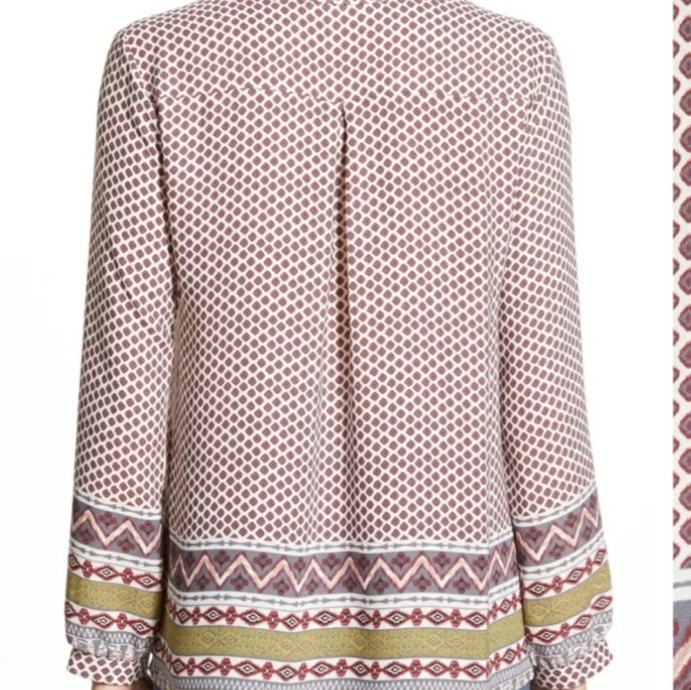 LUSH Women's Mix Print Peasant Blouse 👚 - Picture 2 of 7
